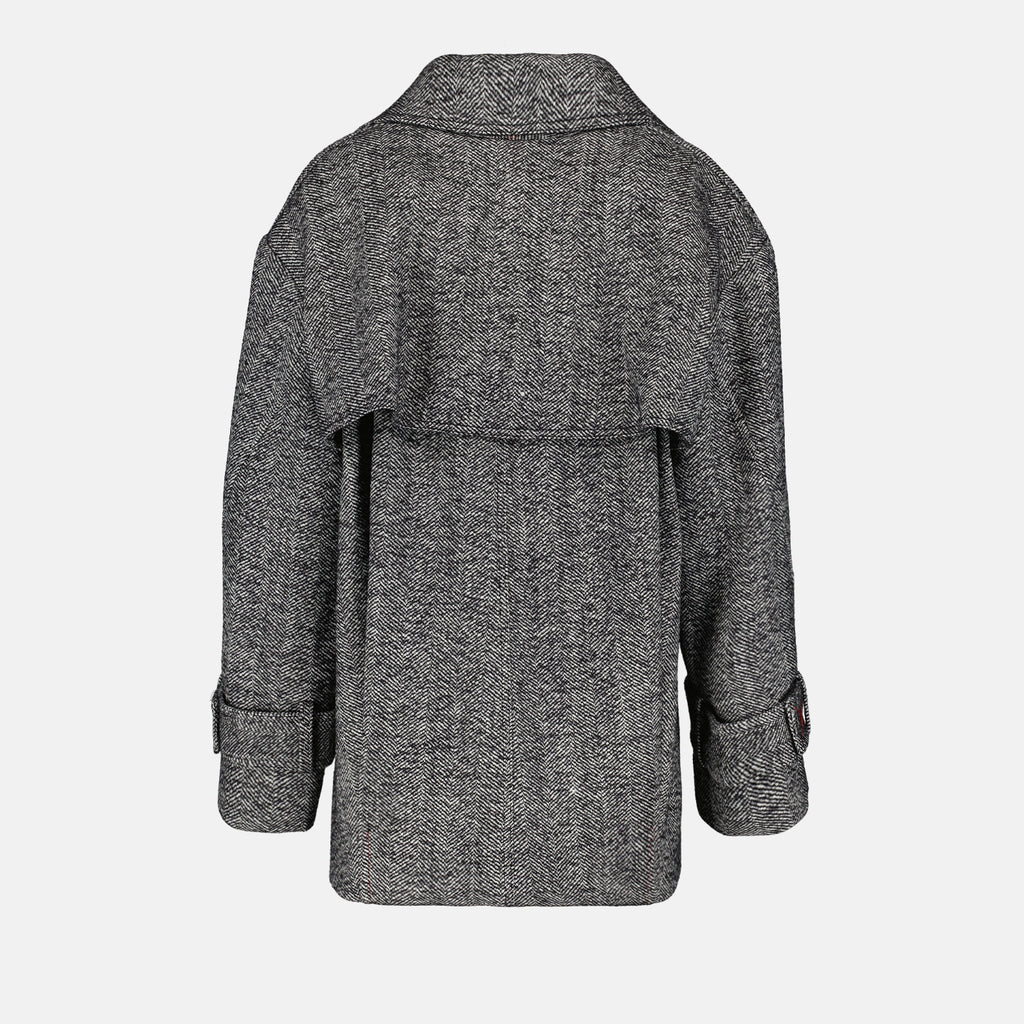 Manteaux Manteau en laine Victoria Beckham Noir Femme