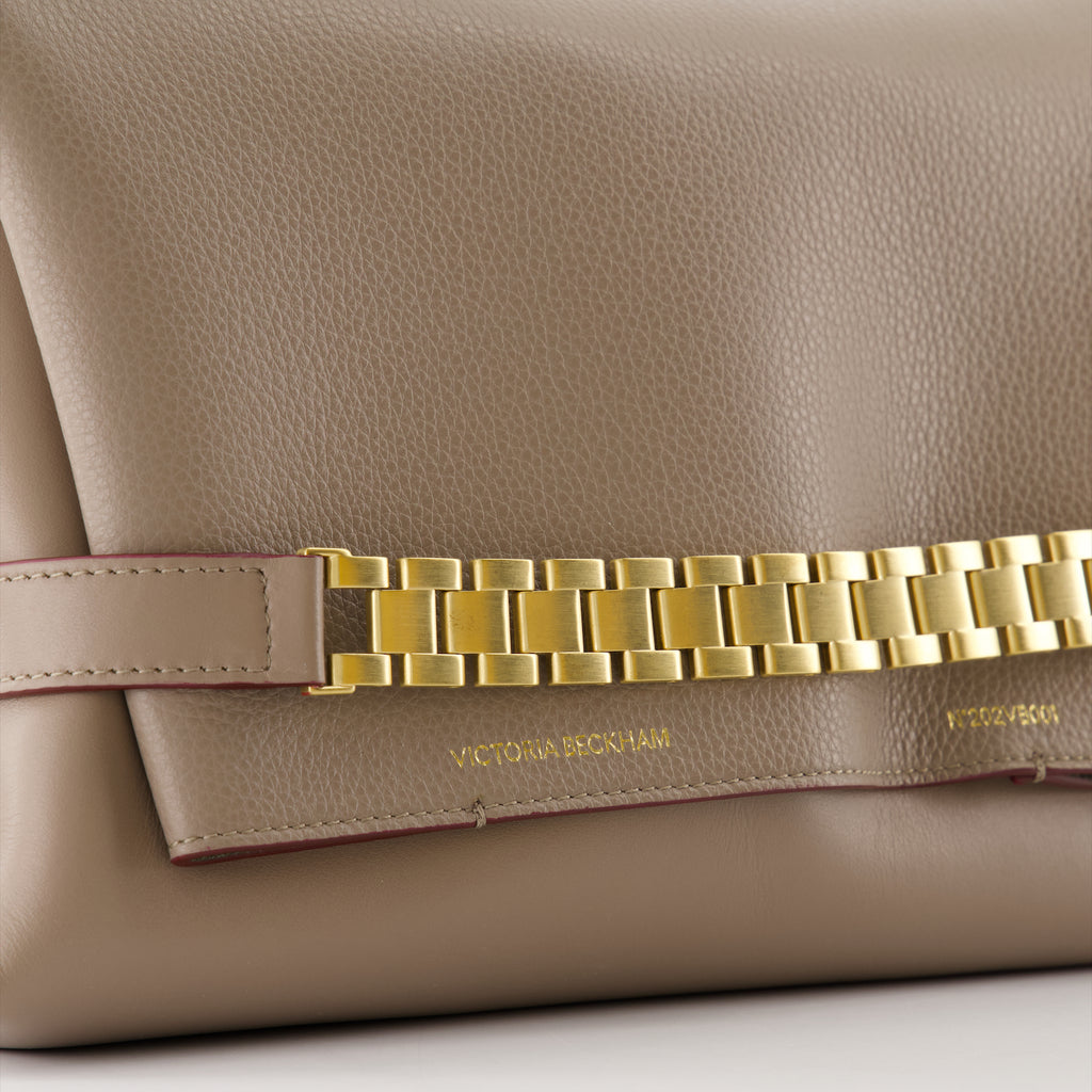 Bolsas de mão e de ombro Pochette Jumbo chaîne Victoria Beckham Bege Femme