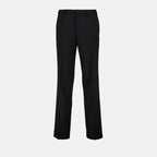 Pants Mohair Wool Pants Prada Black Man