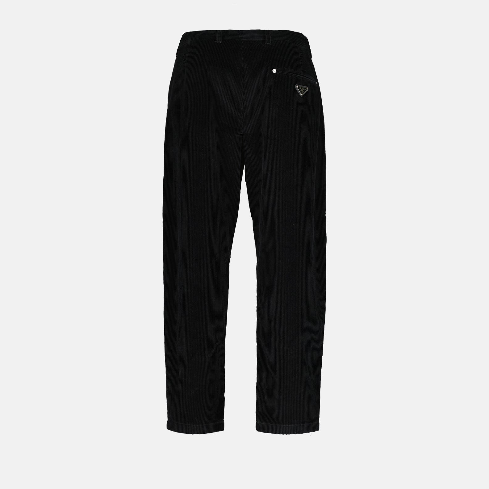 Pants Corduroy pants Prada Black Man