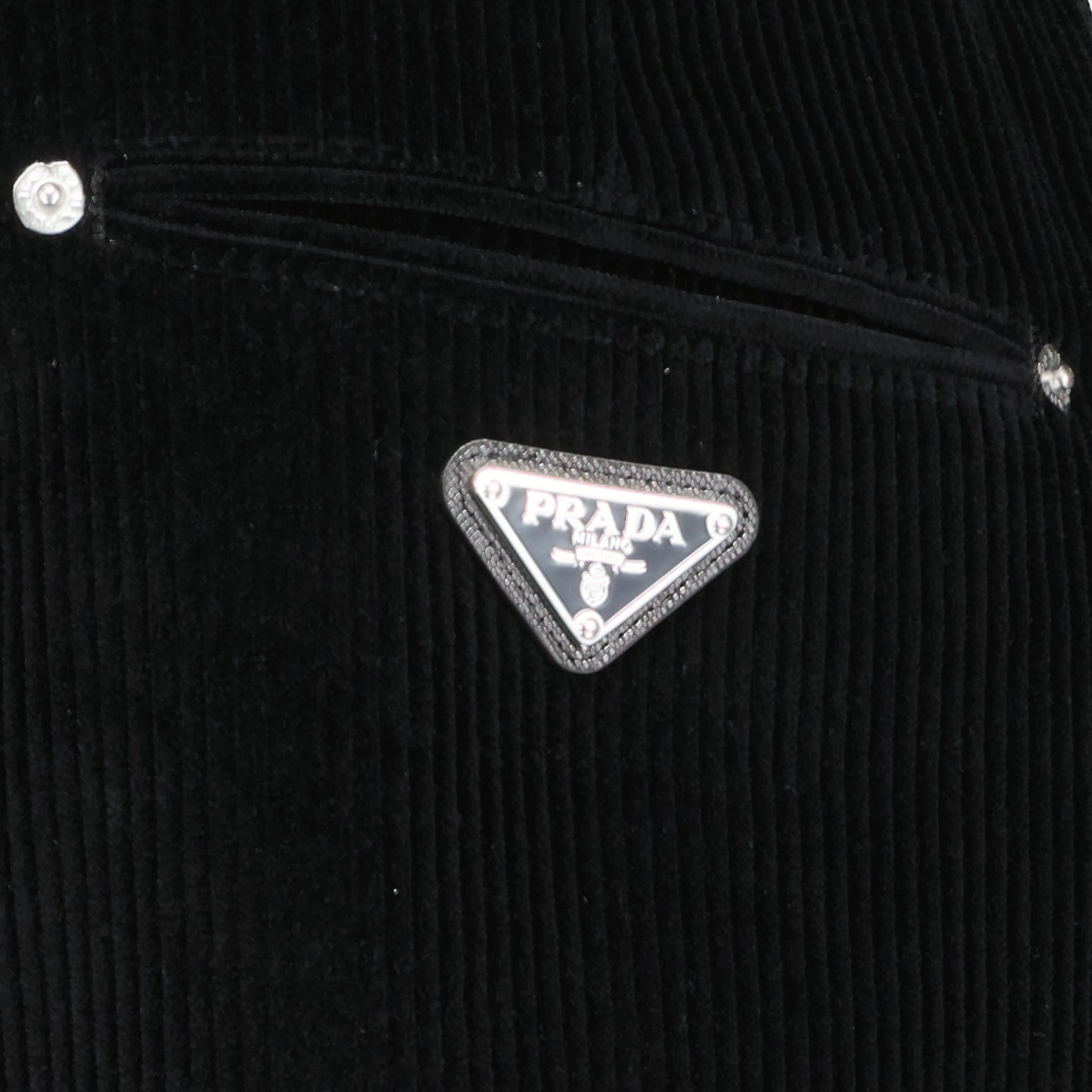 Pants Corduroy pants Prada Black Man