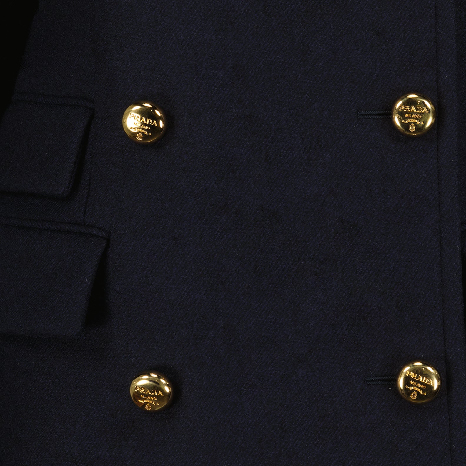 Vestes Caban en laine Prada Bleu foncé Femme