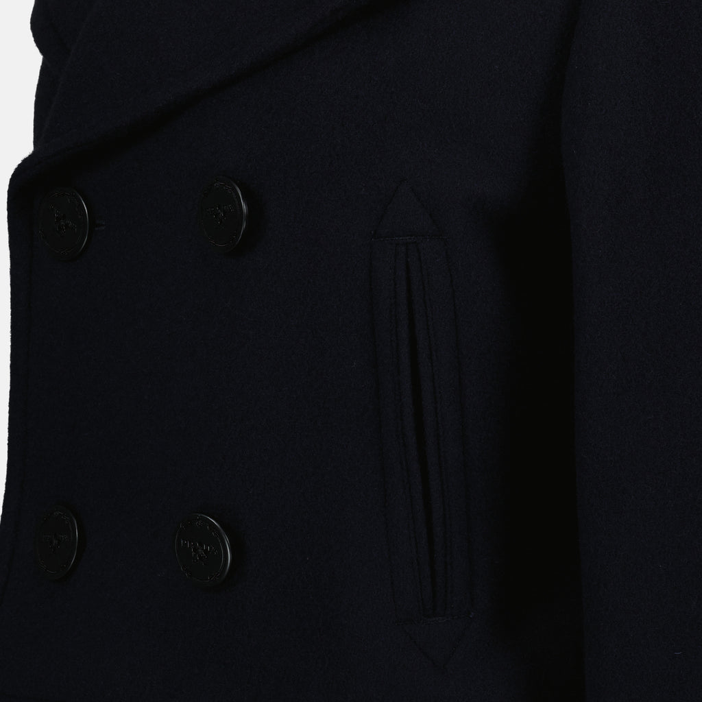 Jacken Veste en laine Prada Dunkelblau Femme