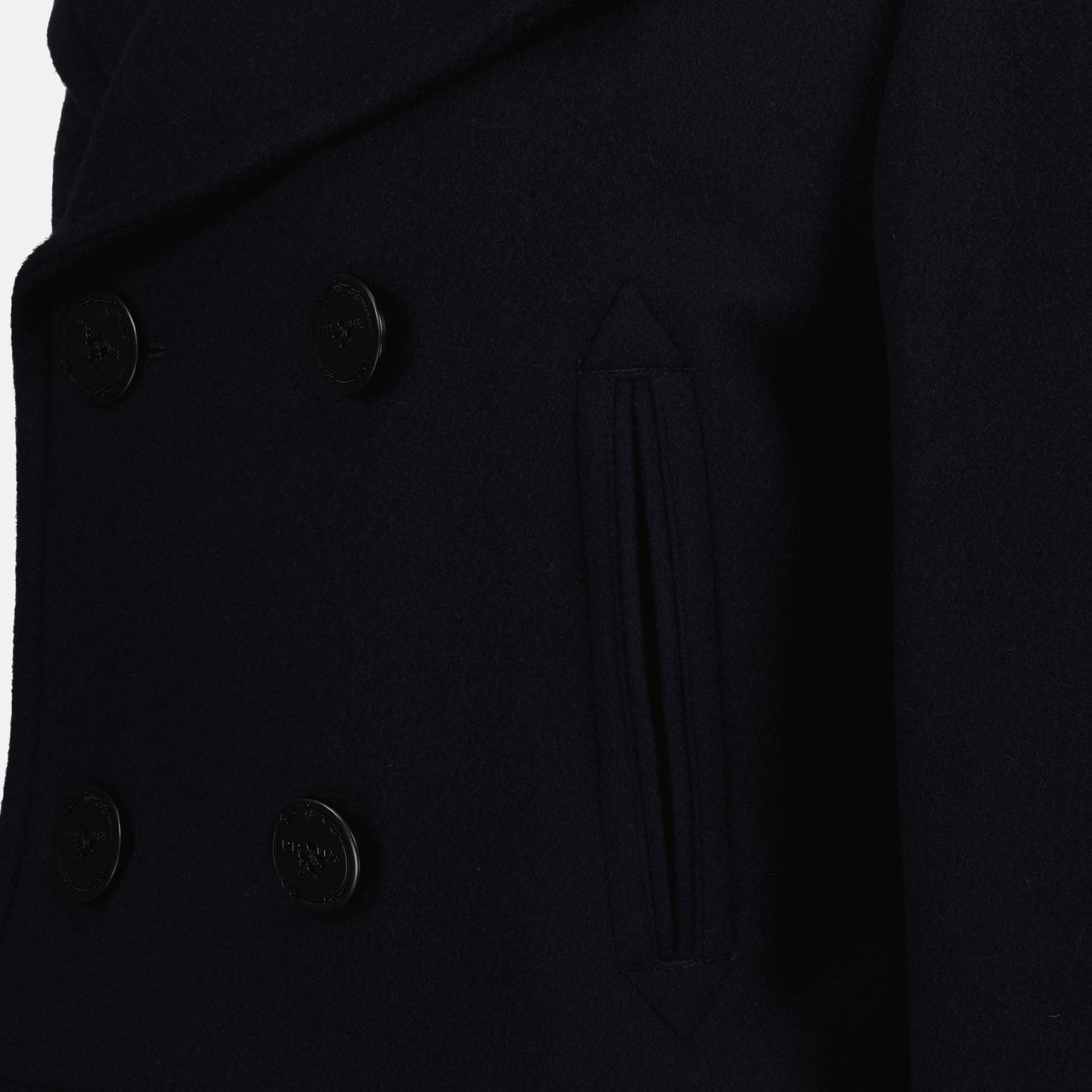 Jacken Veste en laine Prada Dunkelblau Femme