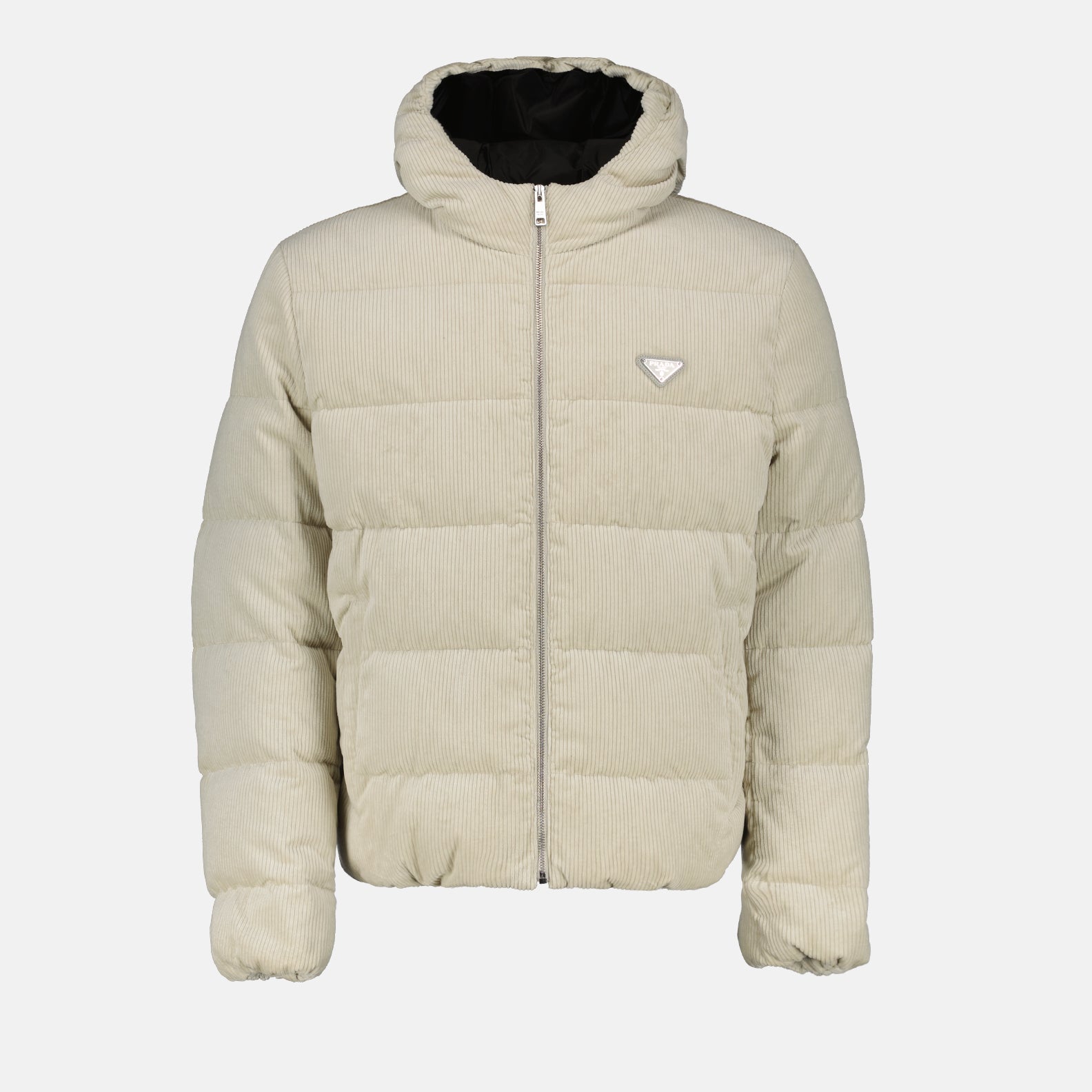 Manteaux Doudoune côtelée Prada Beige Homme