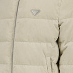Manteaux Doudoune côtelée Prada Beige Homme