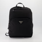 백팩 Sac à dos en Re-Nylon et cuir Prada 검은색 Homme