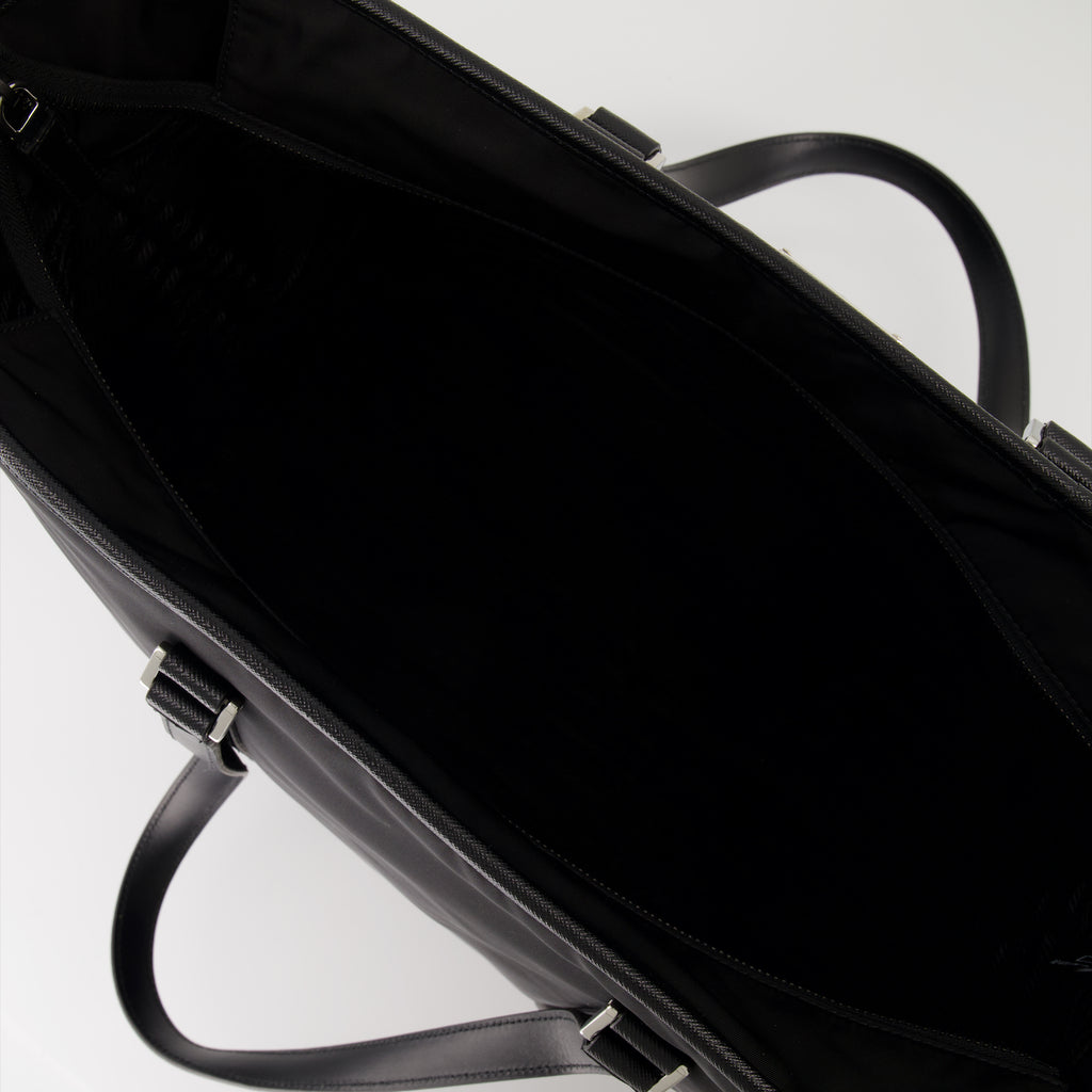 Borse tote Sac cabas en Re-Nylon Prada Nero Homme