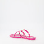 Chaussures ouvertes Tongs Rockstud Valentino Garavani Rose Femme