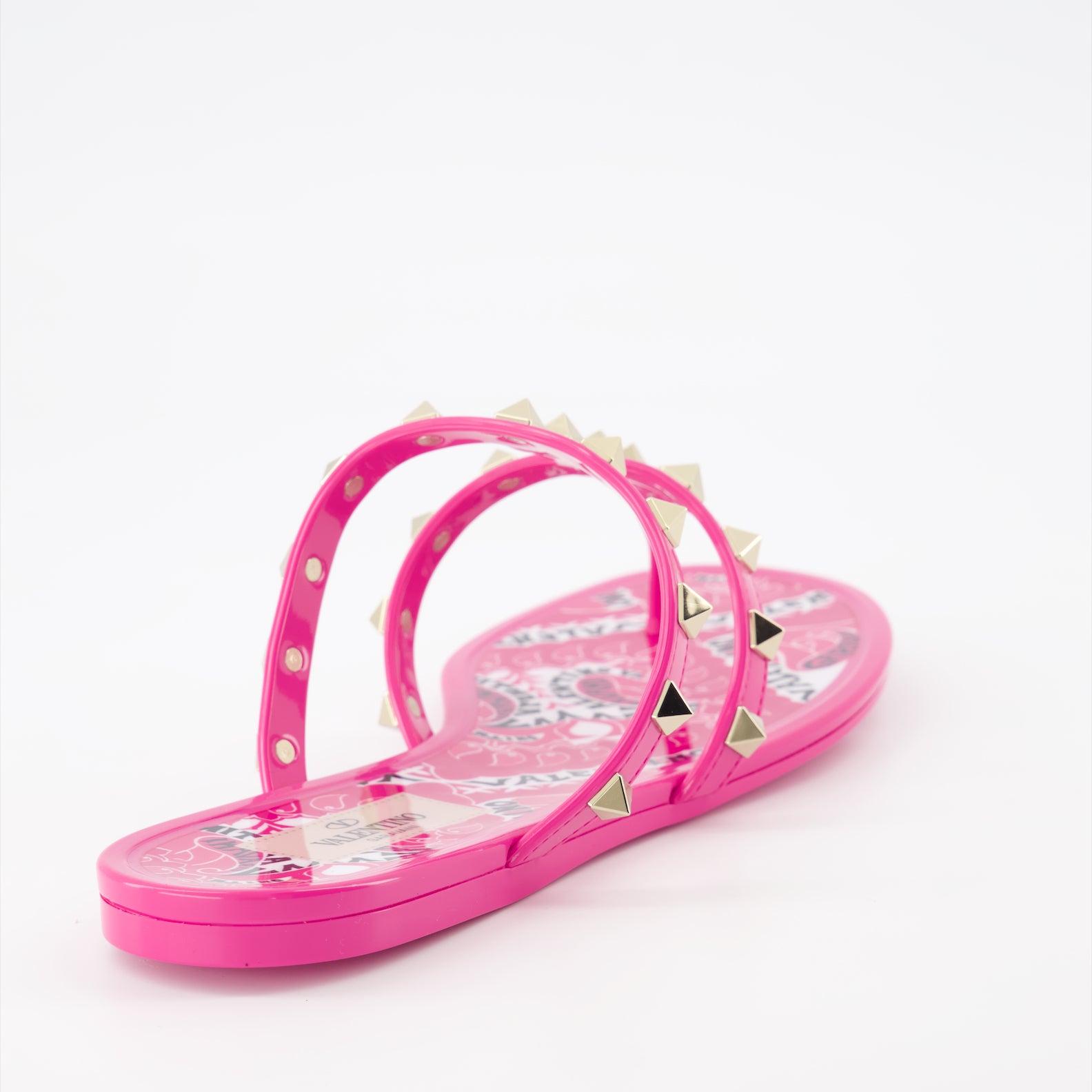 Chaussures ouvertes Tongs Rockstud Valentino Garavani Rose Femme