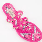 Chaussures ouvertes Tongs Rockstud Valentino Garavani Rose Femme