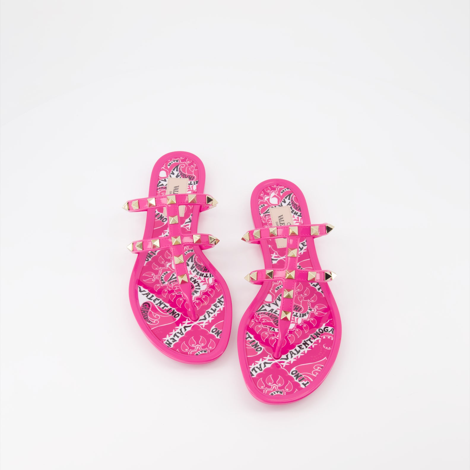 Chaussures ouvertes Tongs Rockstud Valentino Garavani Rose Femme