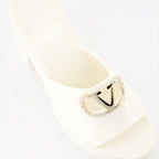 Offene schuhe Mules VLogo Valentino Garavani Weiß Femme
