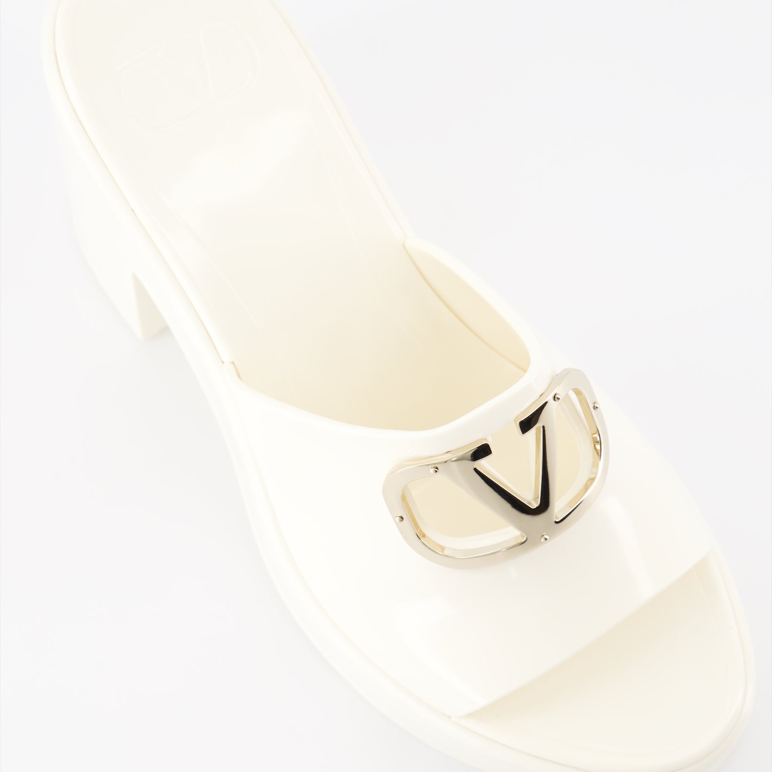 Zapatos abiertos Mules VLogo Valentino Garavani Blanco Femme