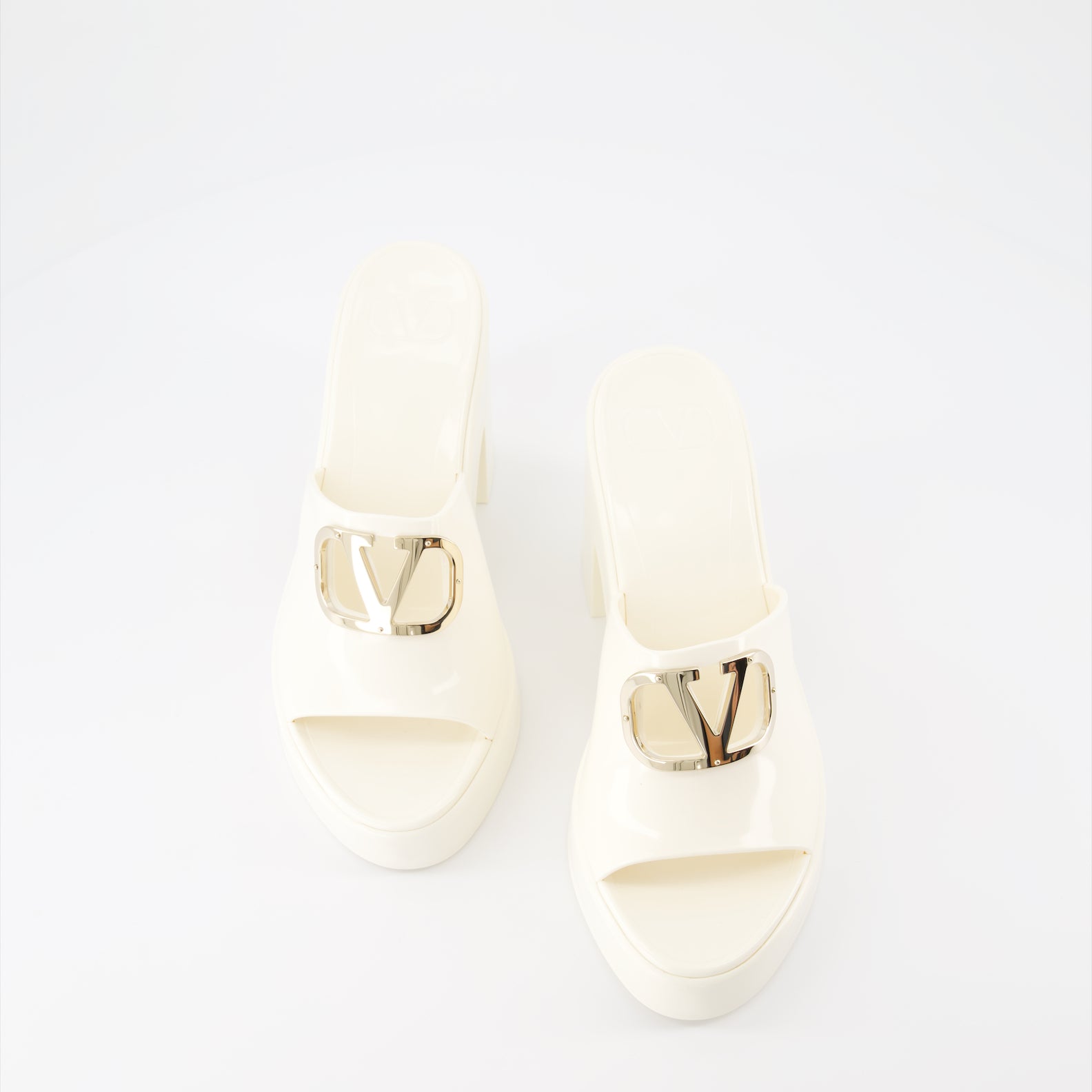 Zapatos abiertos Mules VLogo Valentino Garavani Blanco Femme