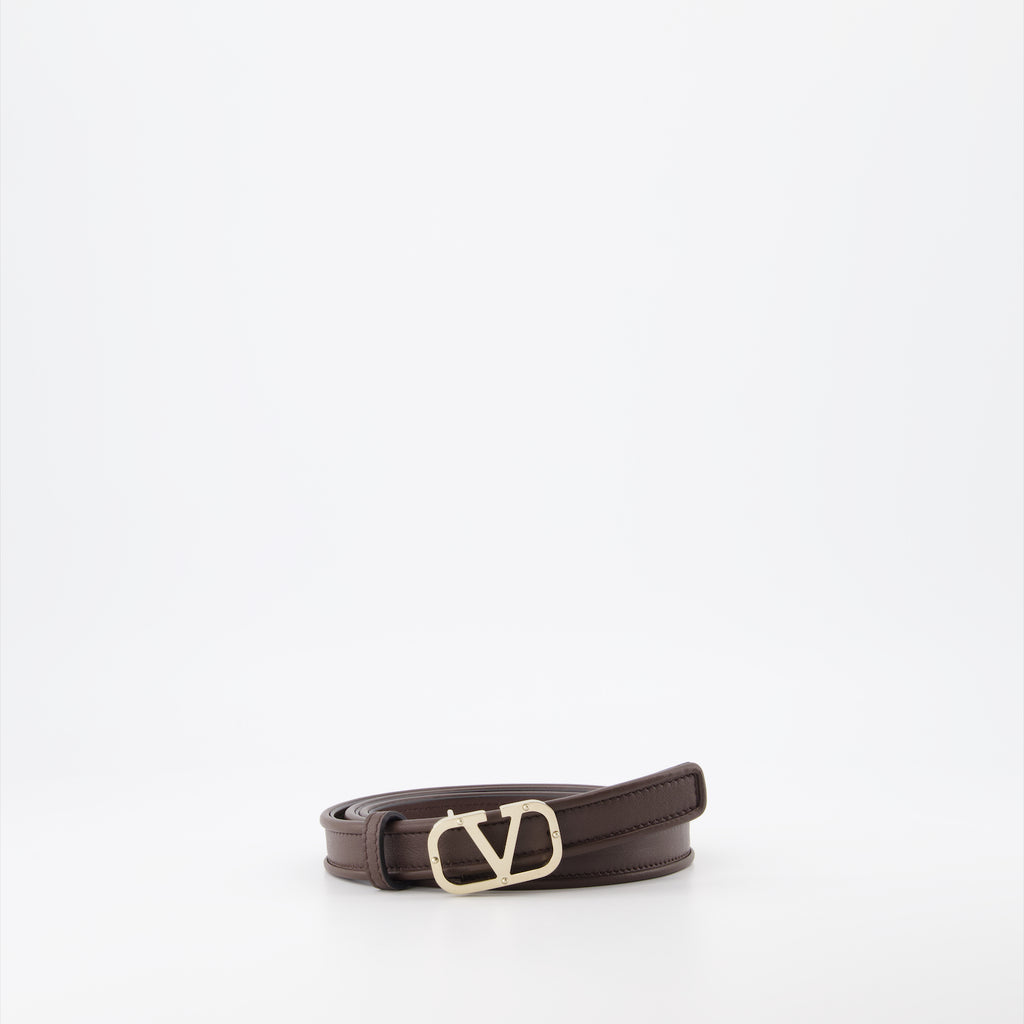Cintos Ceinture VLogo Valentino Garavani Marrom Femme
