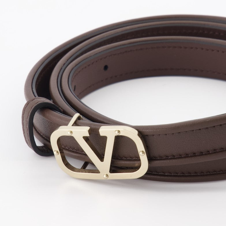 Cintos Ceinture VLogo Valentino Garavani Marrom Femme