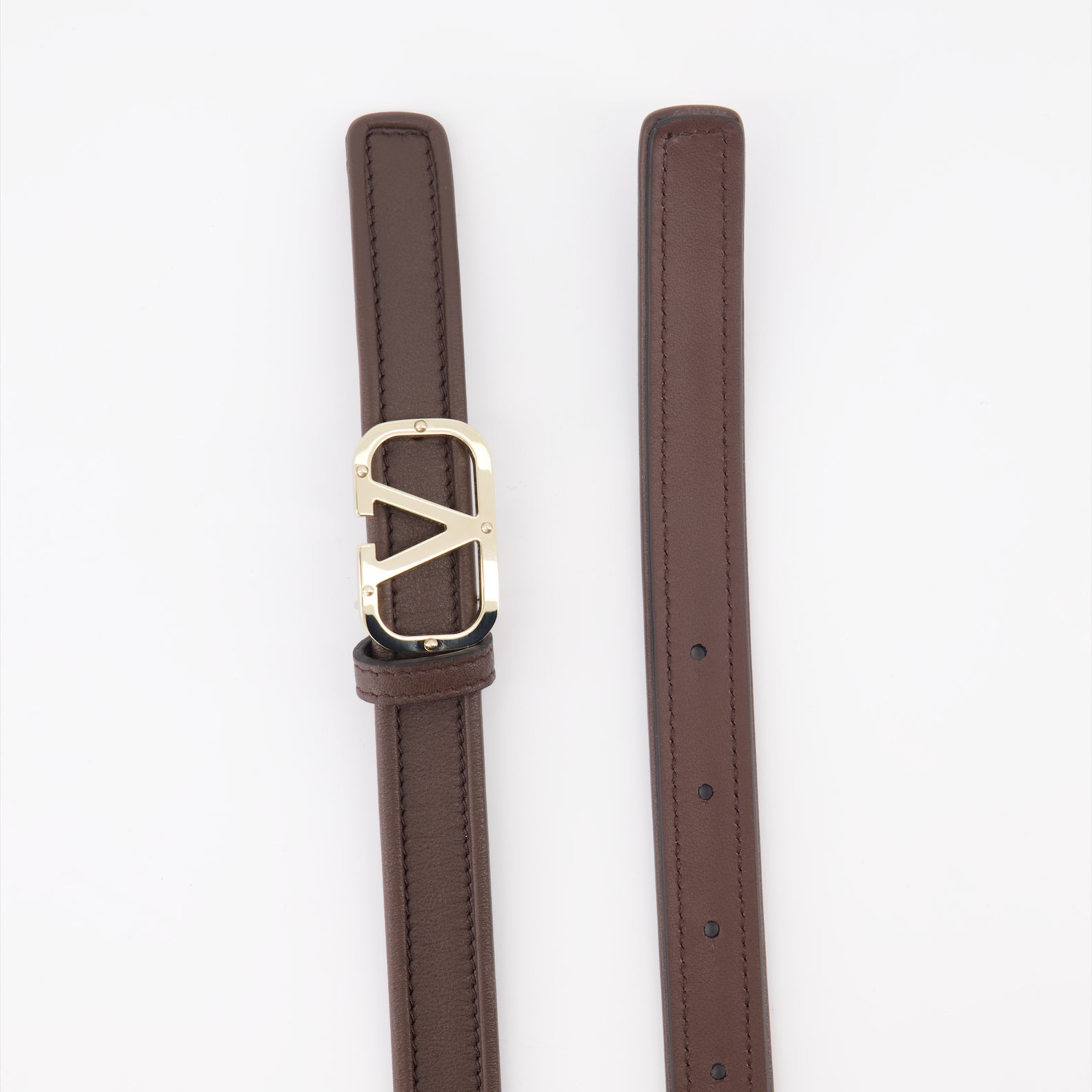 Cintos Ceinture VLogo Valentino Garavani Marrom Femme