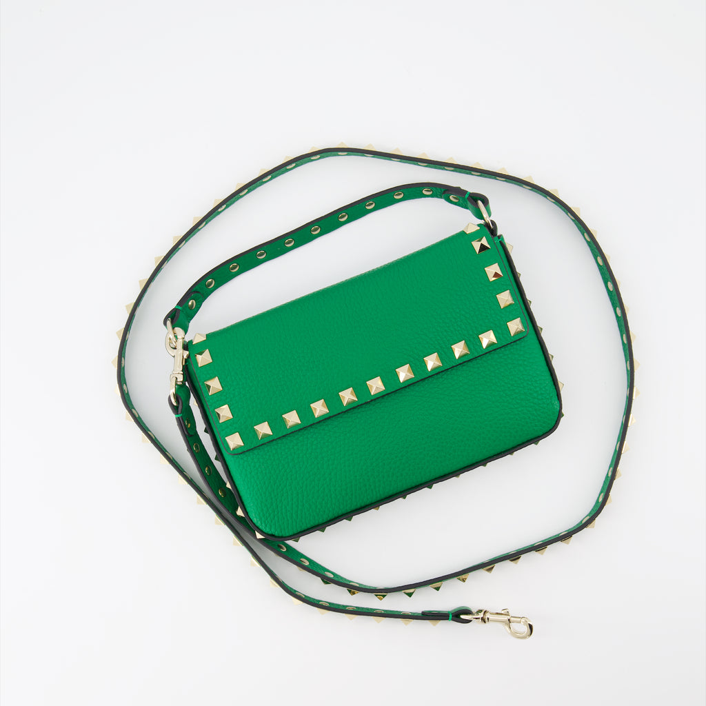 Bolsitas Pochette Rockstud Valentino Garavani Verde Femme
