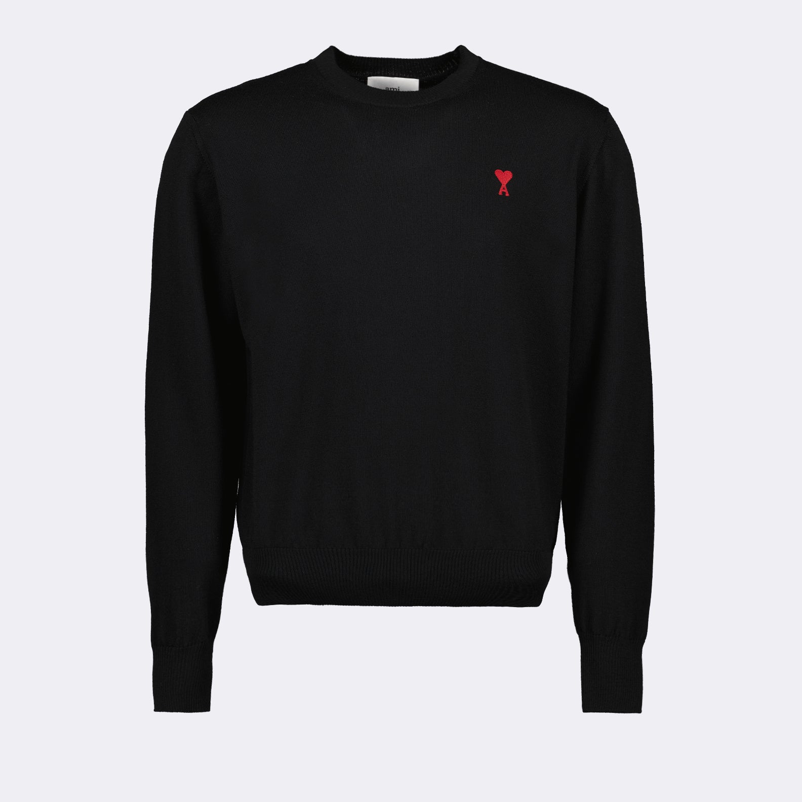 Maille Pull Ami de Coeur Ami PARIS Noir Homme