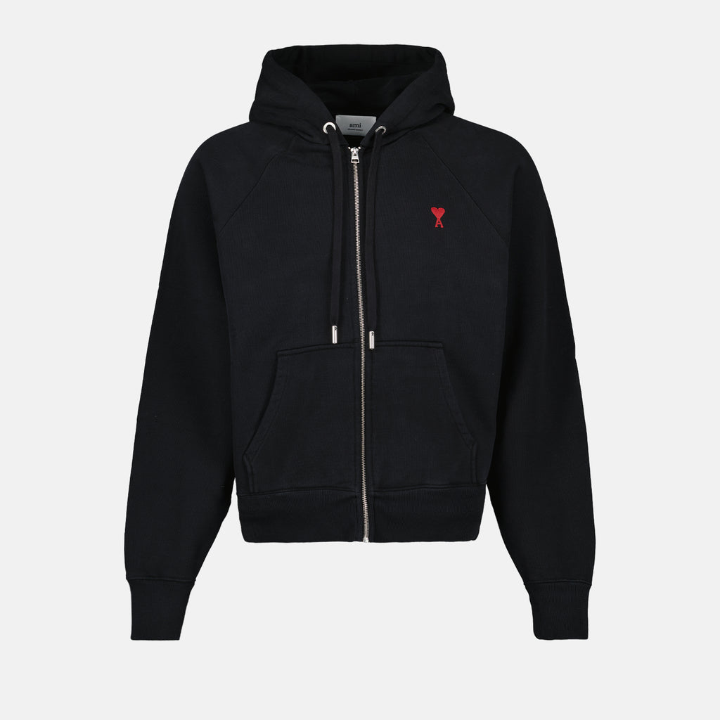 Felpe Felpa con Zip Ami de Coeur Ami PARIS Nero Unisex