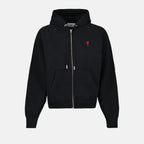 Felpe Felpa con Zip Ami de Coeur Ami PARIS Nero Unisex