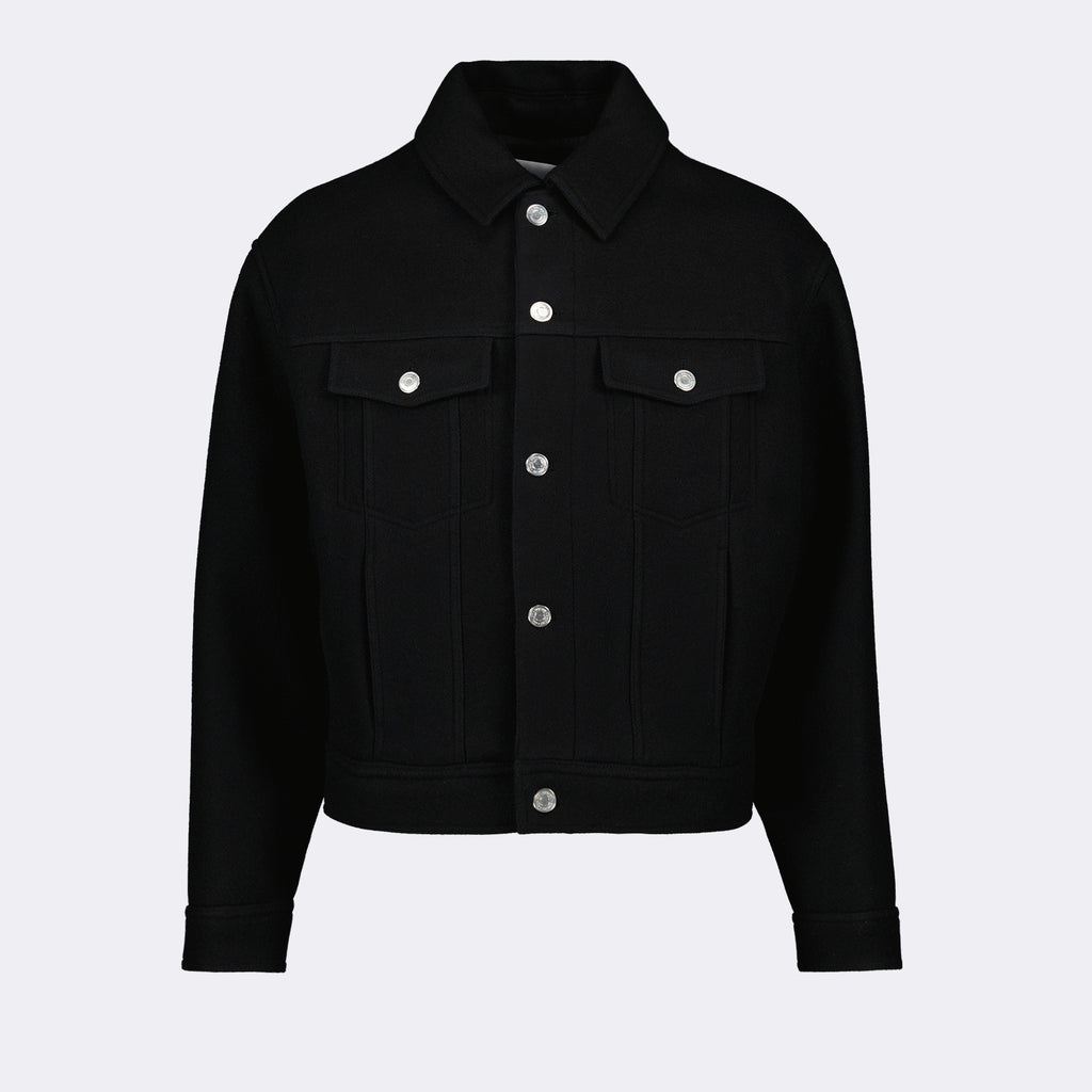 Jaquetas Veste en laine Ami PARIS Preto Unissex
