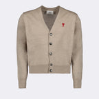 Maille Cardigan Ami de Coeur Ami PARIS Beige Homme