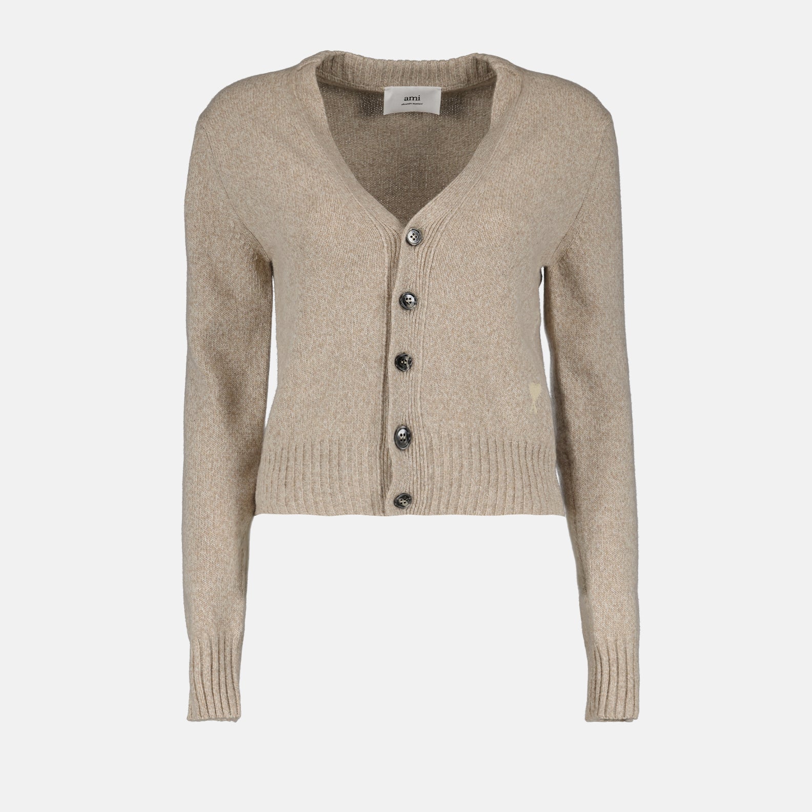 Maille Cardigan Ami de Coeur Ami PARIS Beige Femme