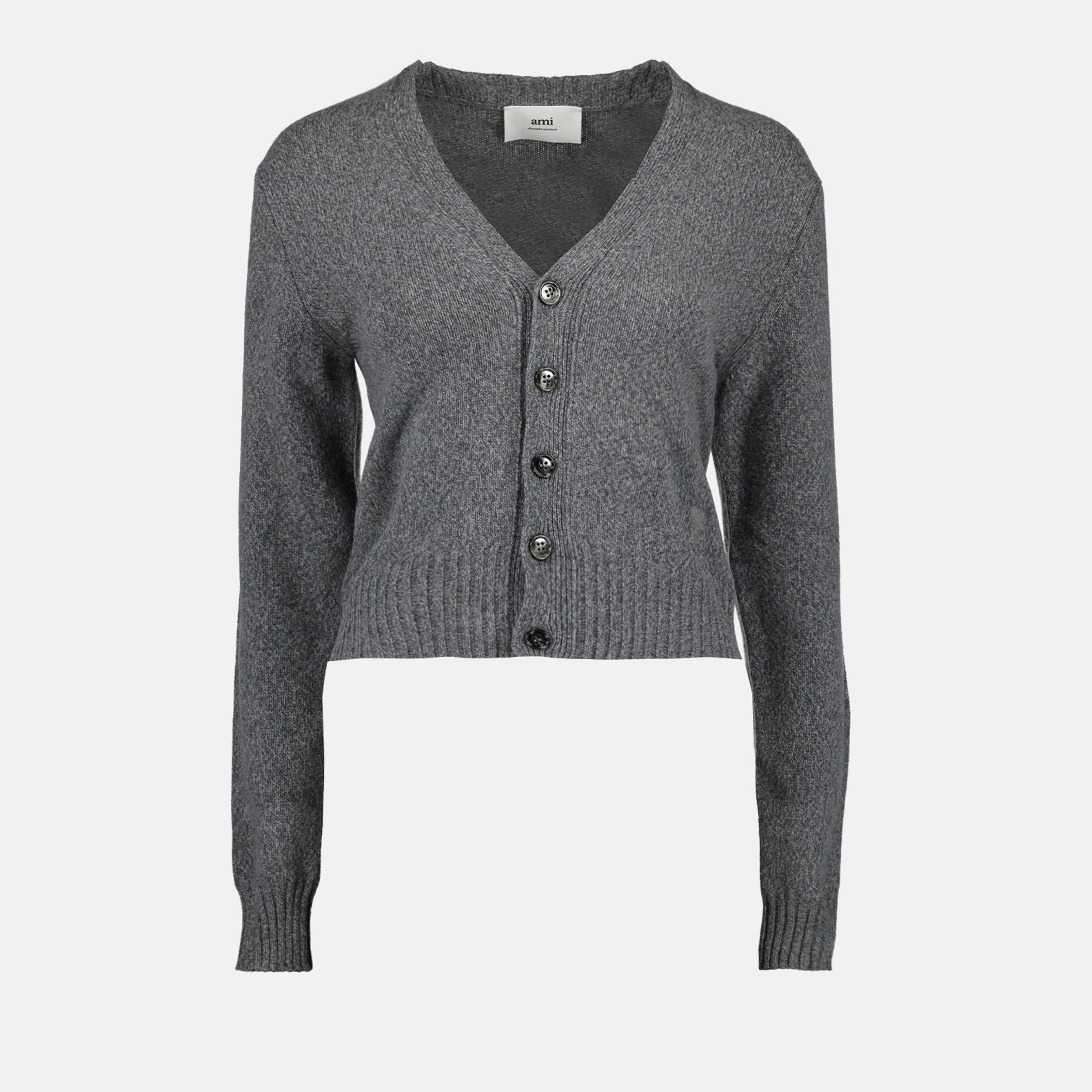 Maille Cardigan Ami de Coeur Ami PARIS Gris Femme