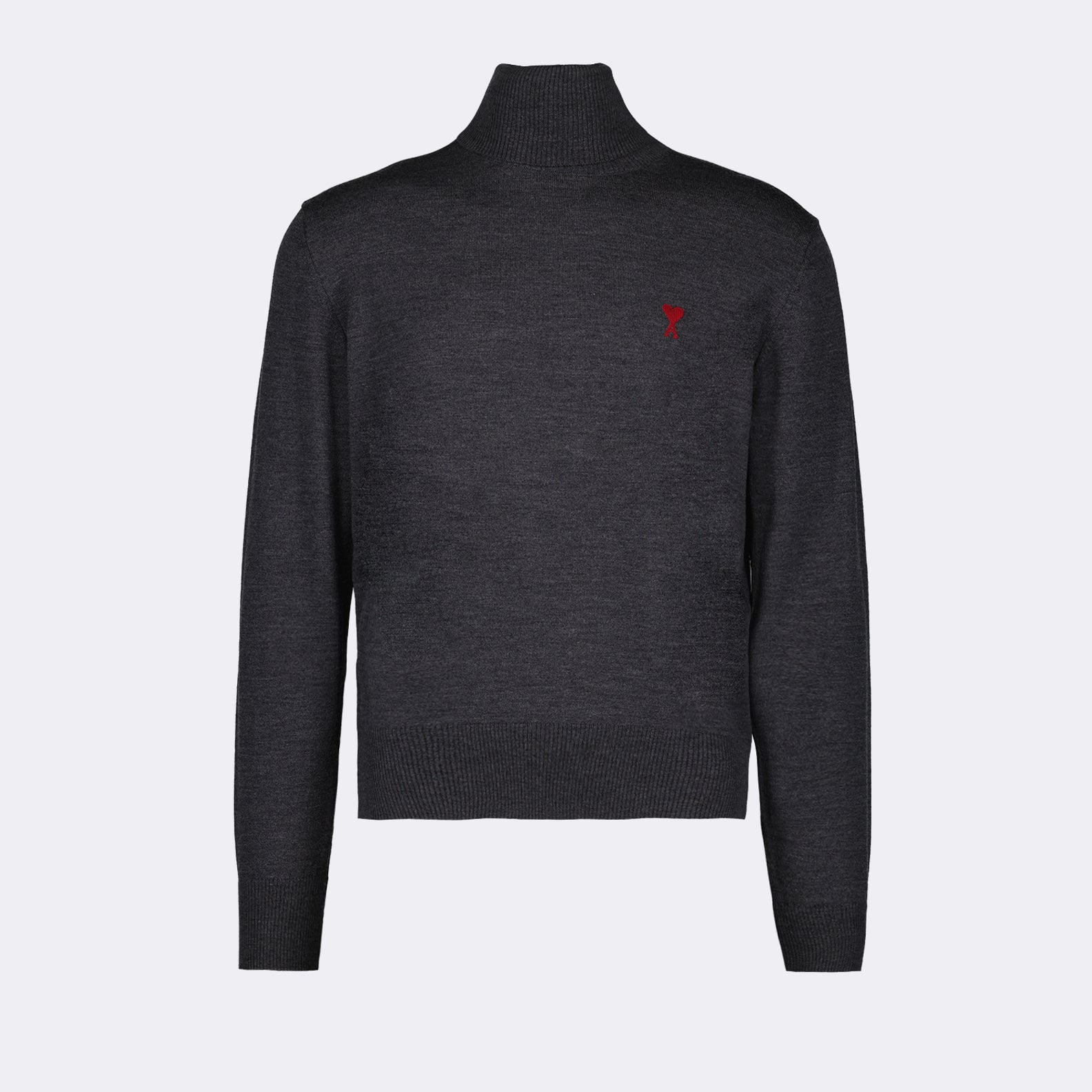 Malhas Ami de Coeur Turtleneck Ami PARIS Cinza Homme