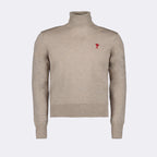 Malhas Ami de Coeur Turtleneck Ami PARIS Bege Homme
