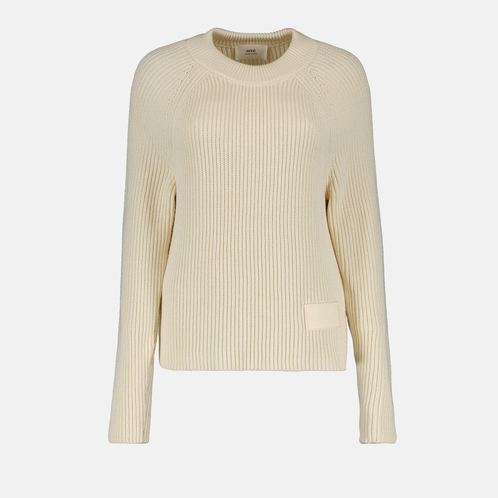 Maglieria Pull a etichetta Ami PARIS Beige Femme