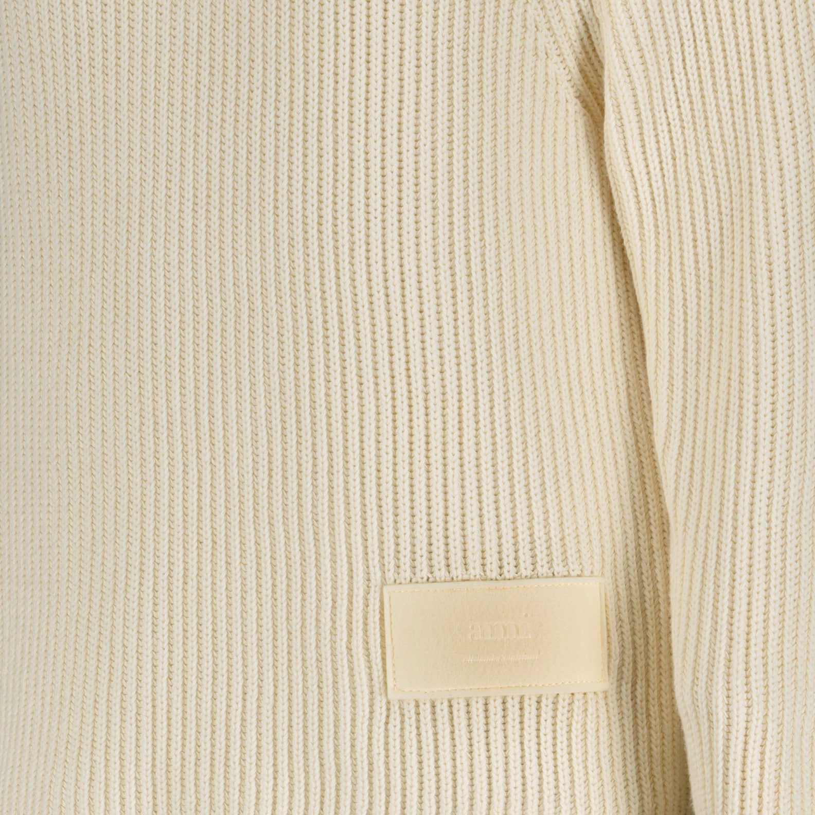 Maille Pull à étiquette Ami PARIS Beige Femme