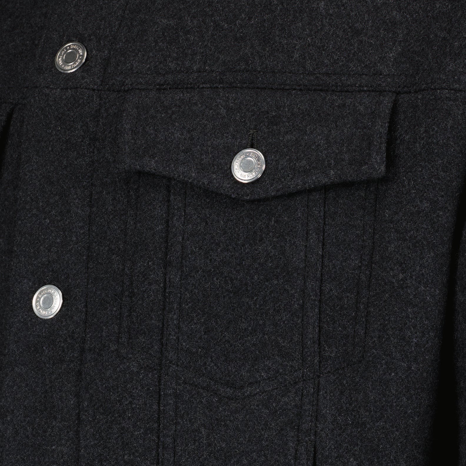 Vestes Veste en laine Ami PARIS Gris Unisexe