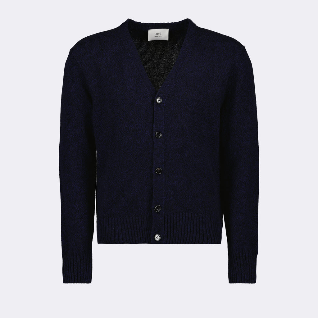 Maille Cardigan Ami de Coeur Ami PARIS Bleu foncé Homme