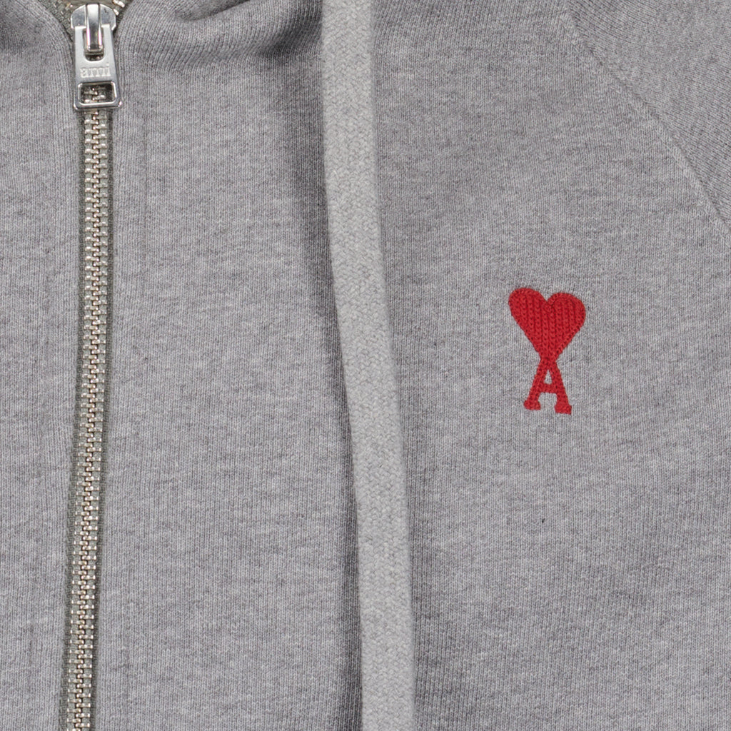 Moletons Sweatshirt com Zipper Ami de Coeur Ami PARIS Cinza Unissex