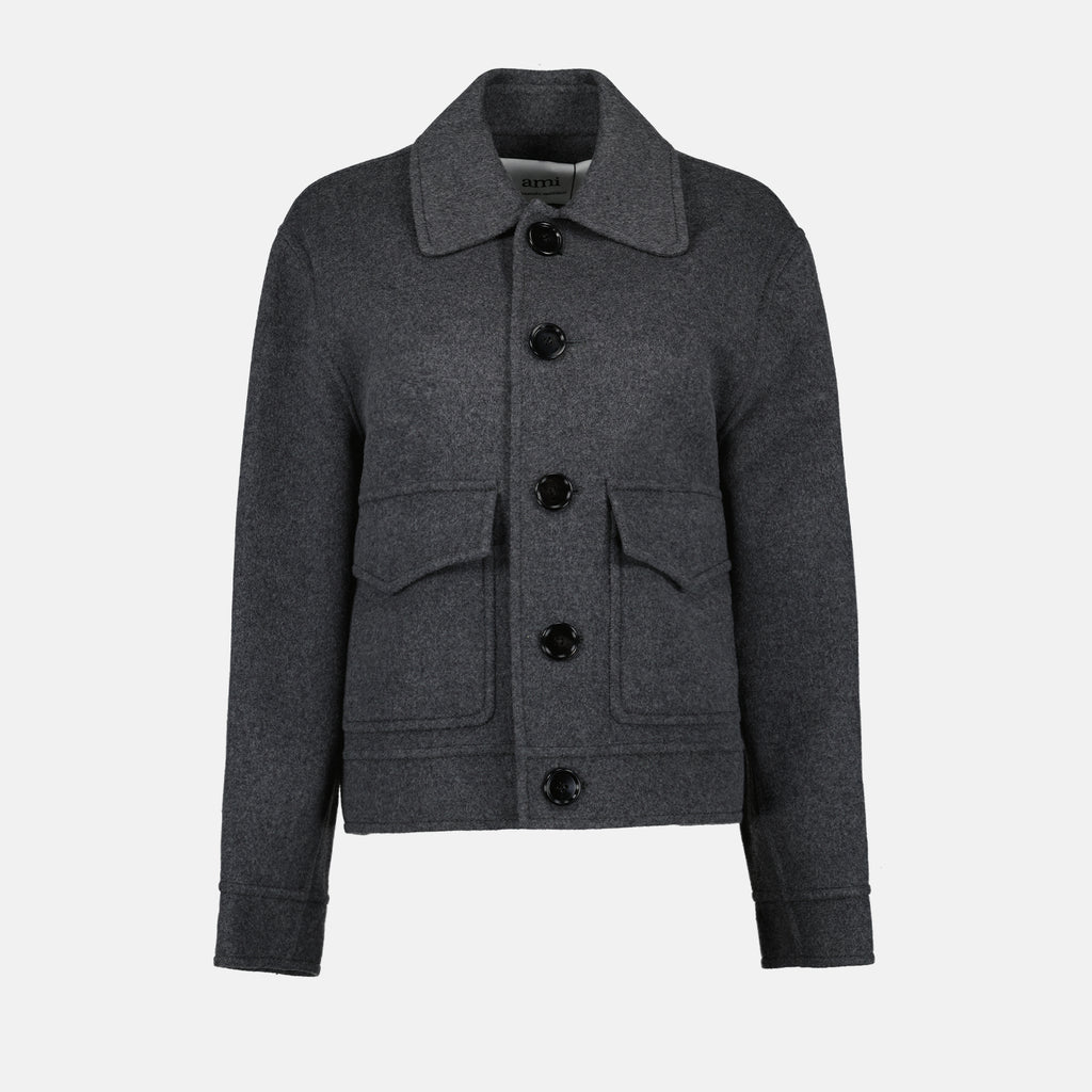ジャケット ウールジャケット Ami PARIS グレー Homme