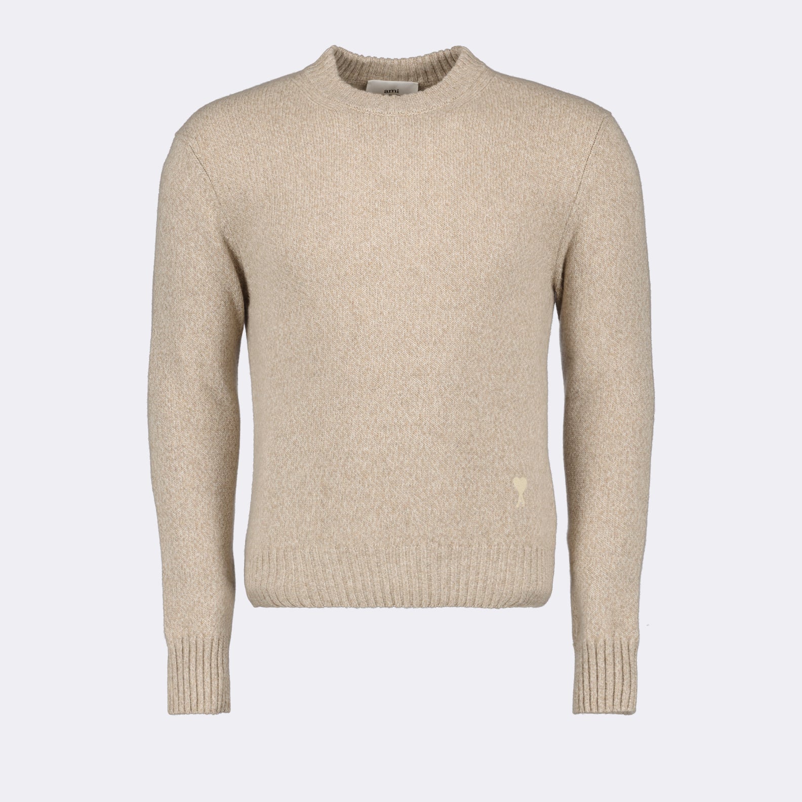 Maille Pull Ami de Coeur Ami PARIS Beige Homme