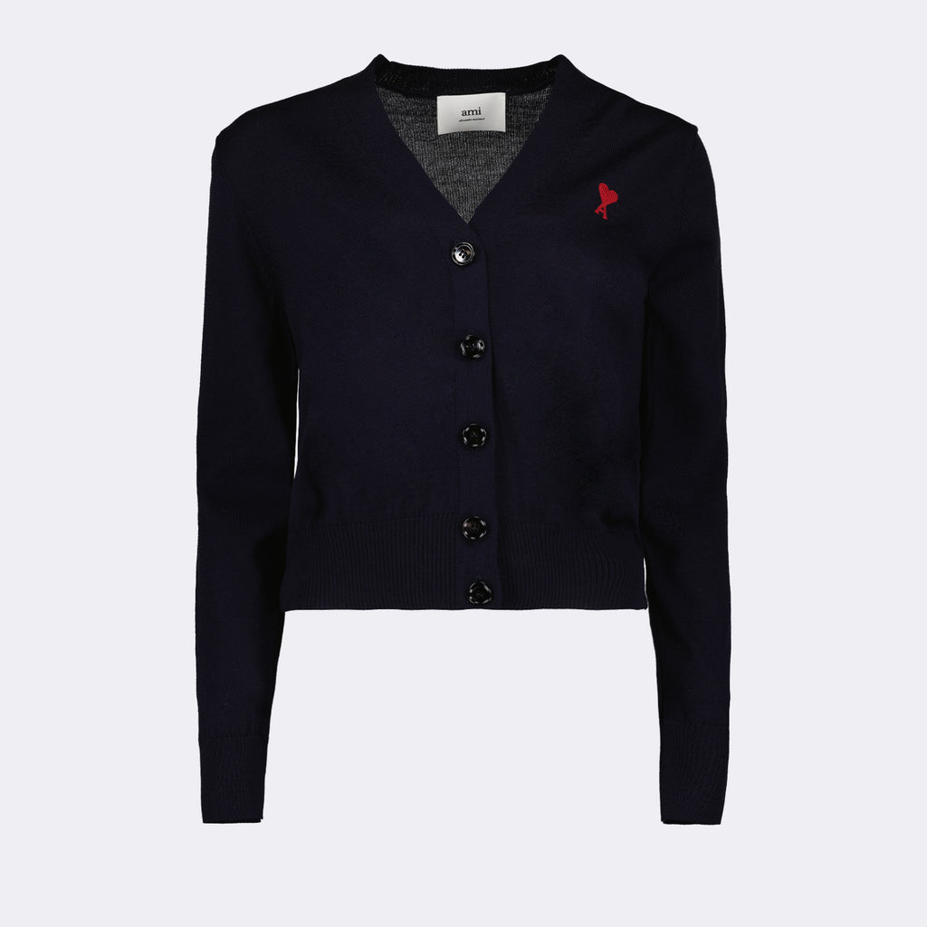 Maille Cardigan Ami de Coeur Ami PARIS Bleu Femme