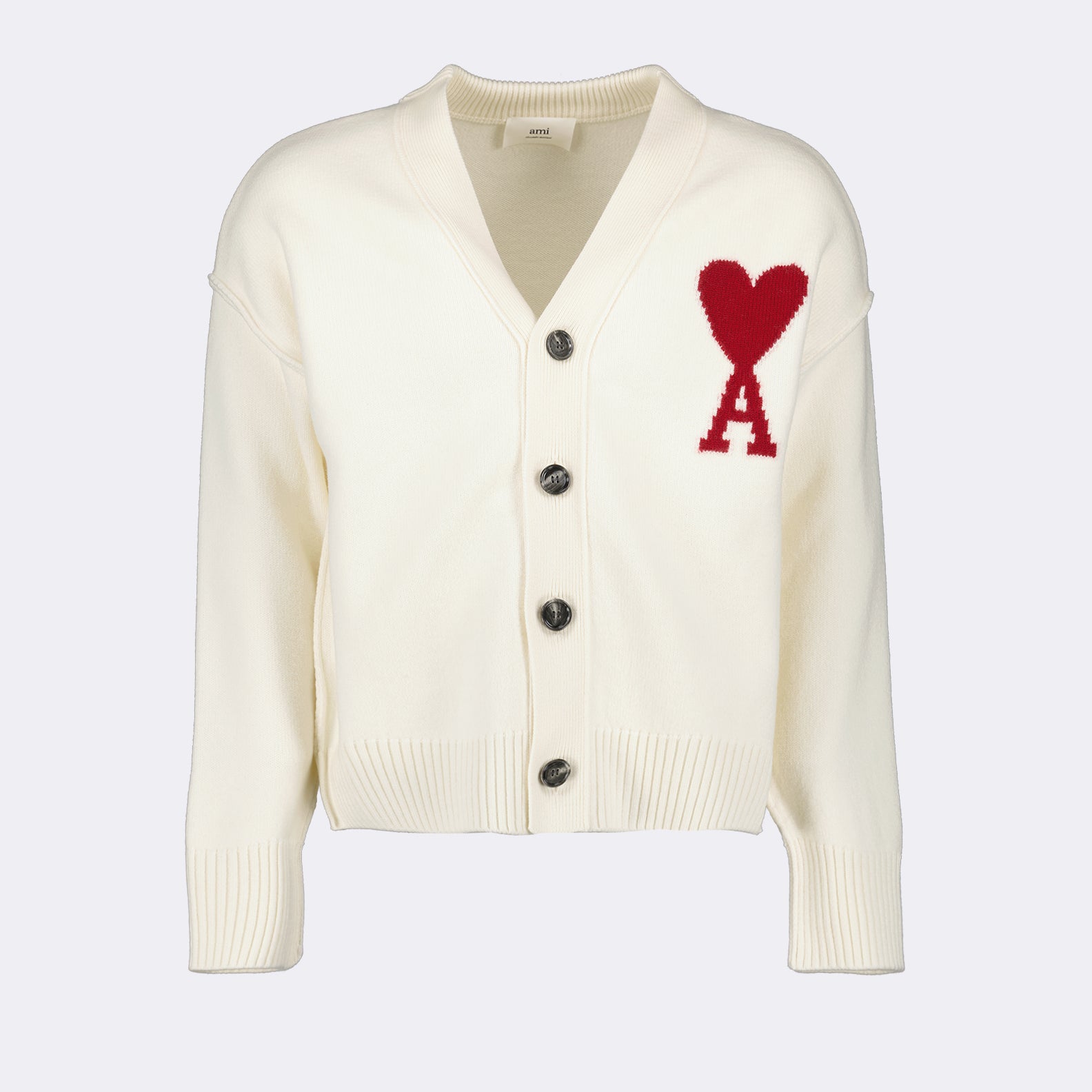 Maille Cardigan Ami de Coeur Ami PARIS Blanc Unisexe