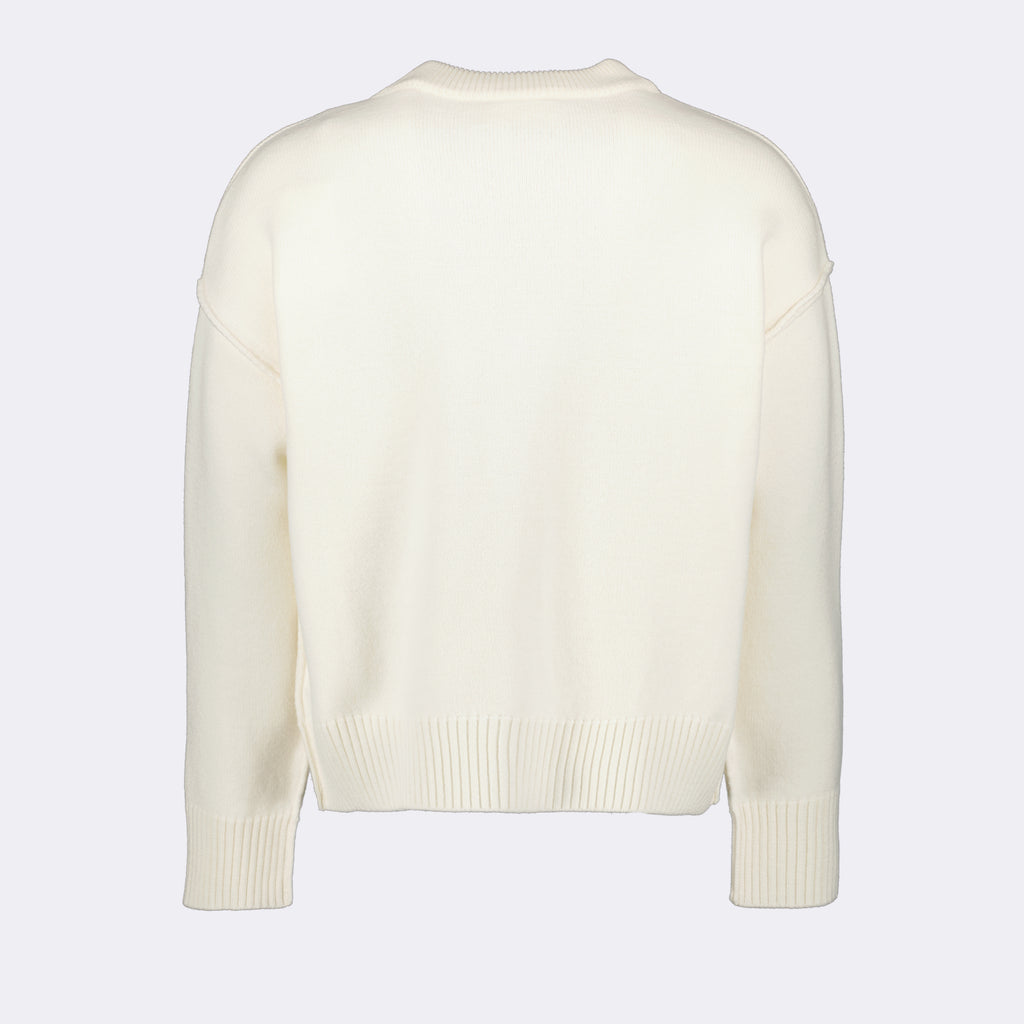 Maille Cardigan Ami de Coeur Ami PARIS Blanc Unisexe