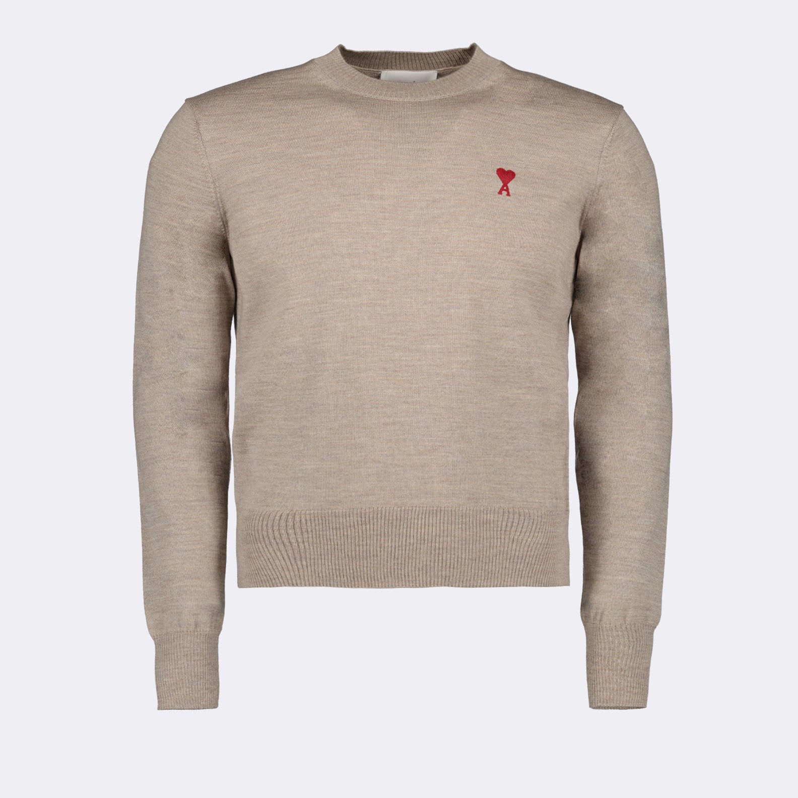 Maille Pull Ami de Coeur Ami PARIS Beige Homme