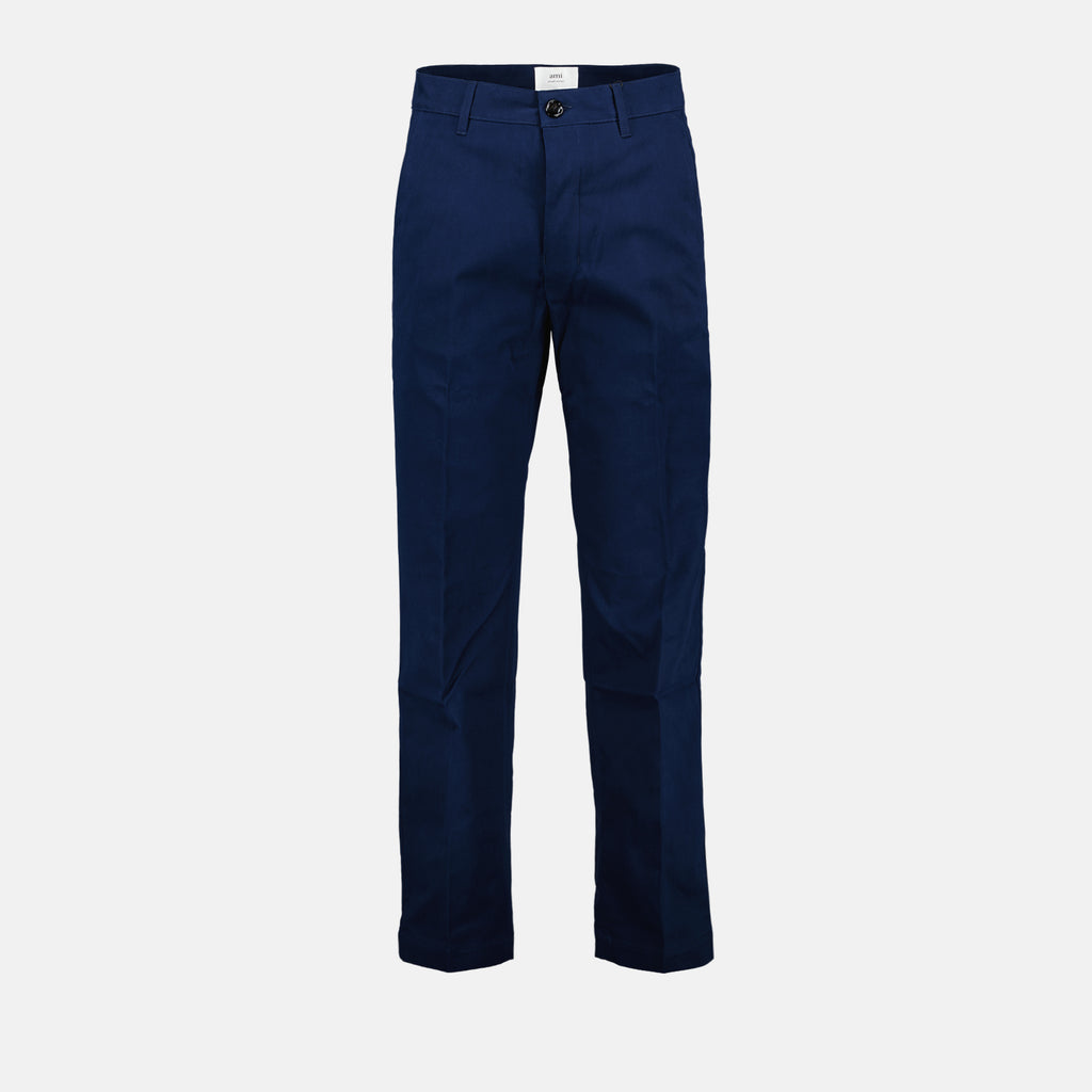 팬츠 Pantalon chino Ami PARIS 진한 파란색 Homme