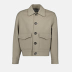 Jacken Veste en laine Ami PARIS Beige Homme