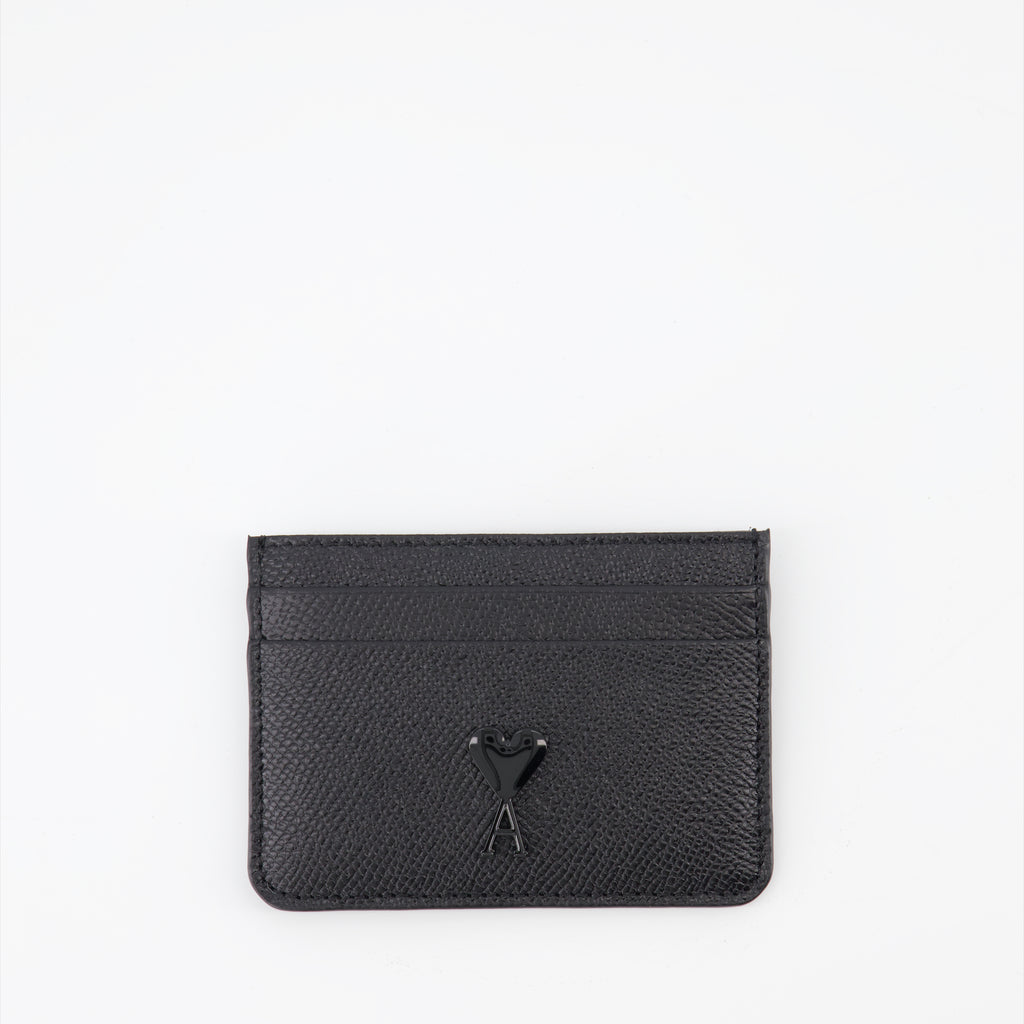 Small leather goods Ami de Coeur card holder Ami PARIS Black Man