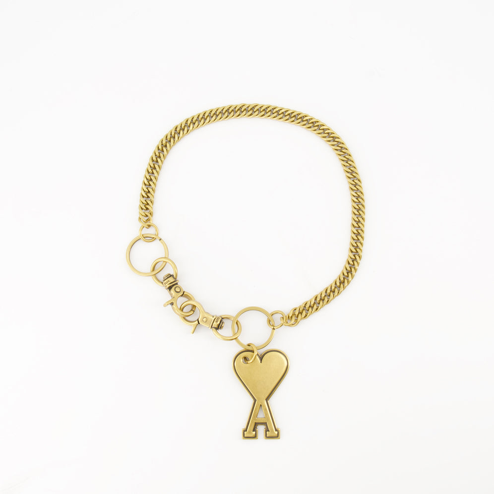 Lifestyle Heart Friend Keychain Ami PARIS Gold Unisex