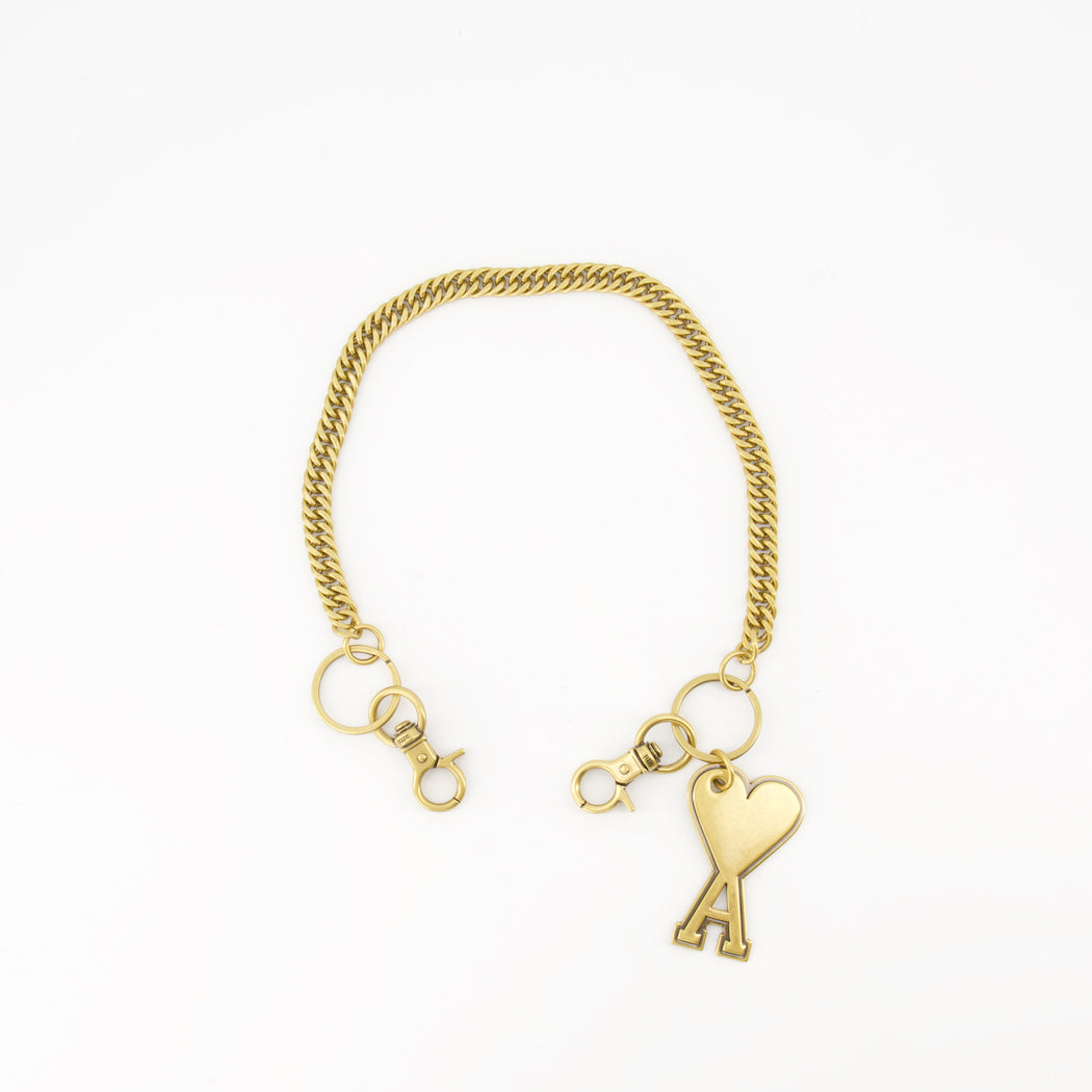 Lifestyle Heart Friend Keychain Ami PARIS Gold Unisex