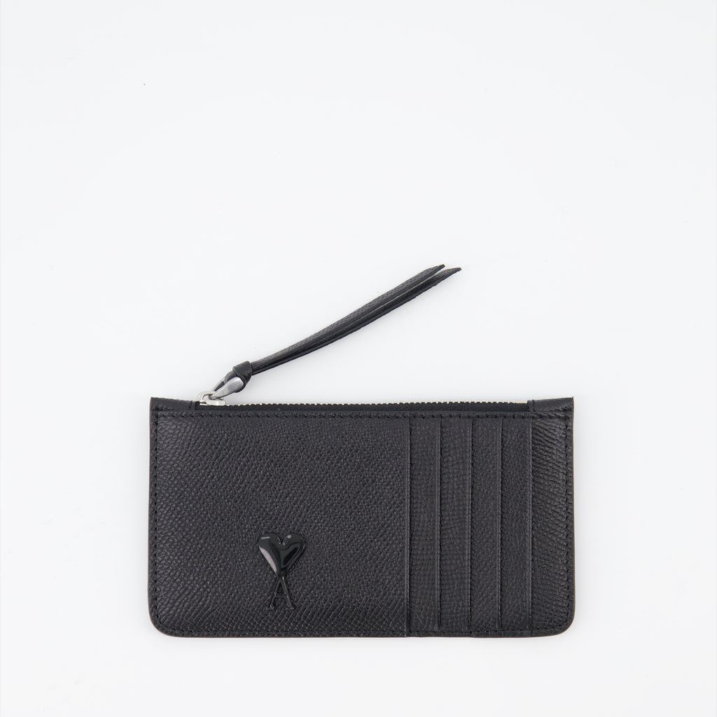 Small leather goods Ami de Coeur card holder Ami PARIS Black Man