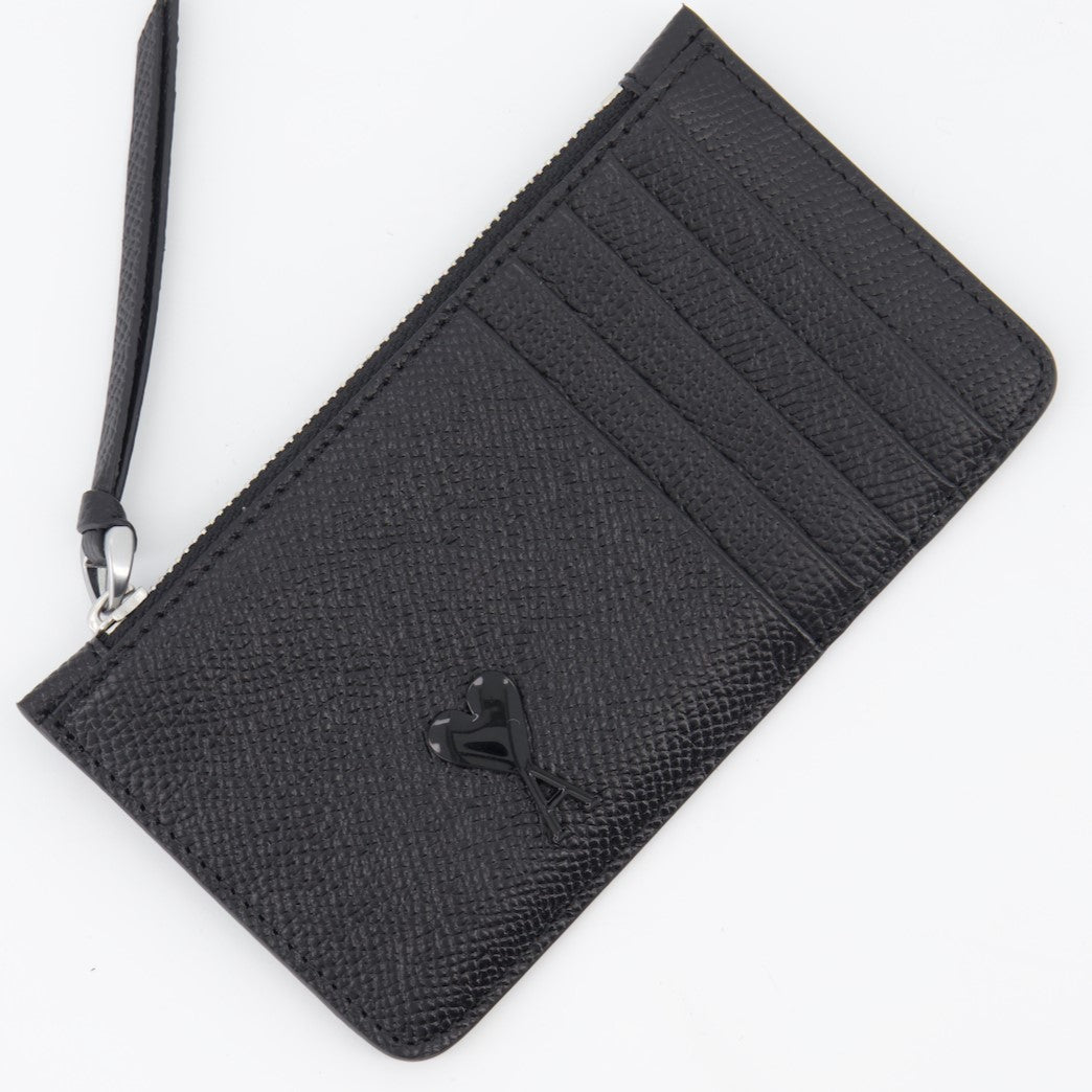 Small leather goods Ami de Coeur card holder Ami PARIS Black Man